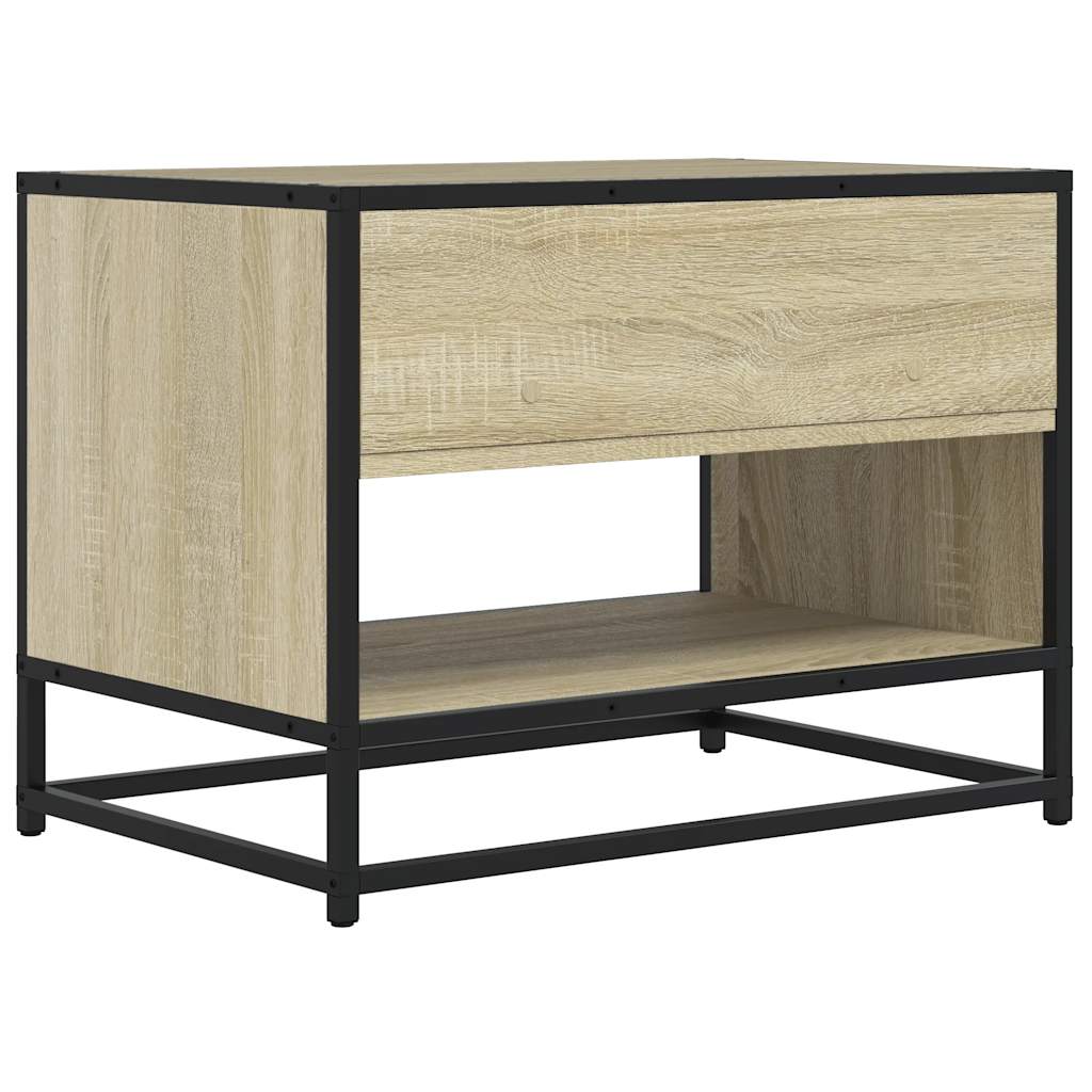 Meuble TV chêne Sonoma 61x40x46 cm en bois et métal