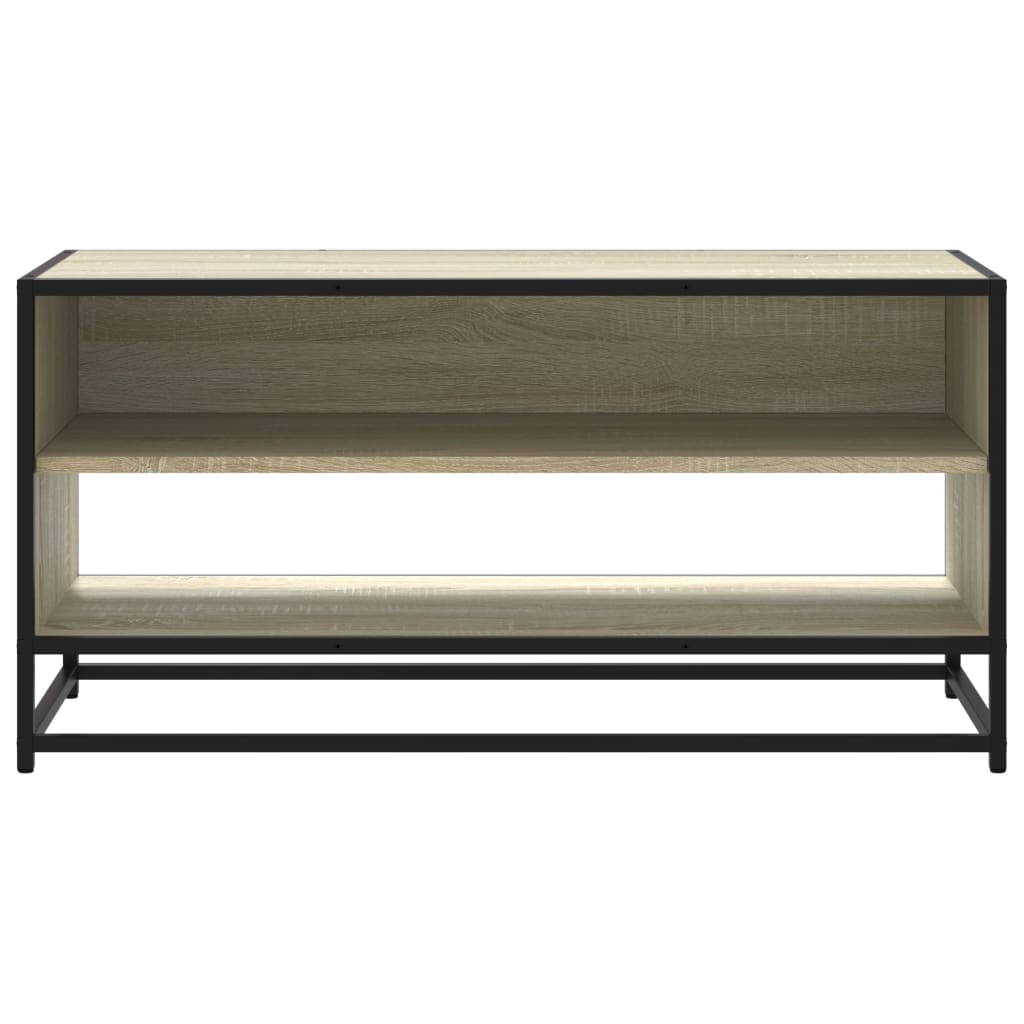 Meuble TV chêne Sonoma 91x40x46 cm en bois et métal
