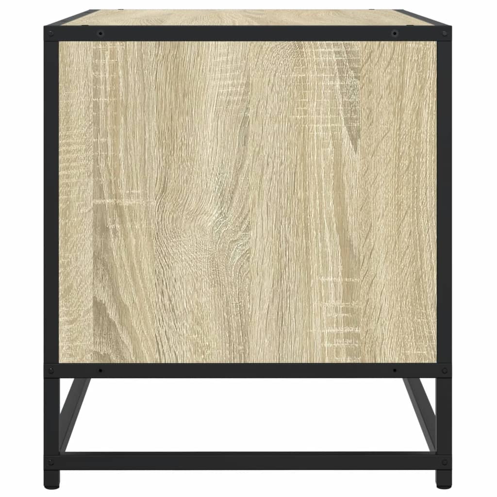 Meuble TV chêne Sonoma 91x40x46 cm en bois et métal
