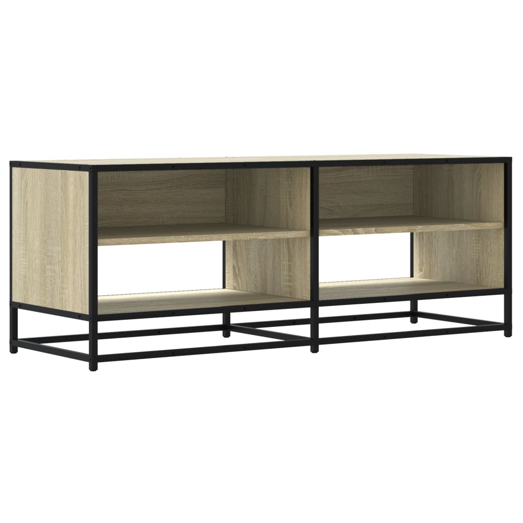 Meuble TV chêne Sonoma 120,5x40x46 cm en bois et métal
