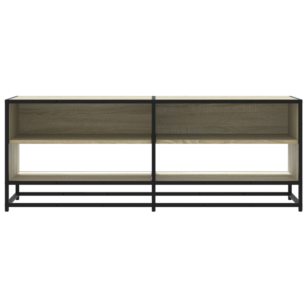 Meuble TV chêne Sonoma 120,5x40x46 cm en bois et métal