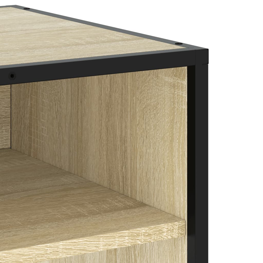 Meuble TV chêne Sonoma 120,5x40x46 cm en bois et métal