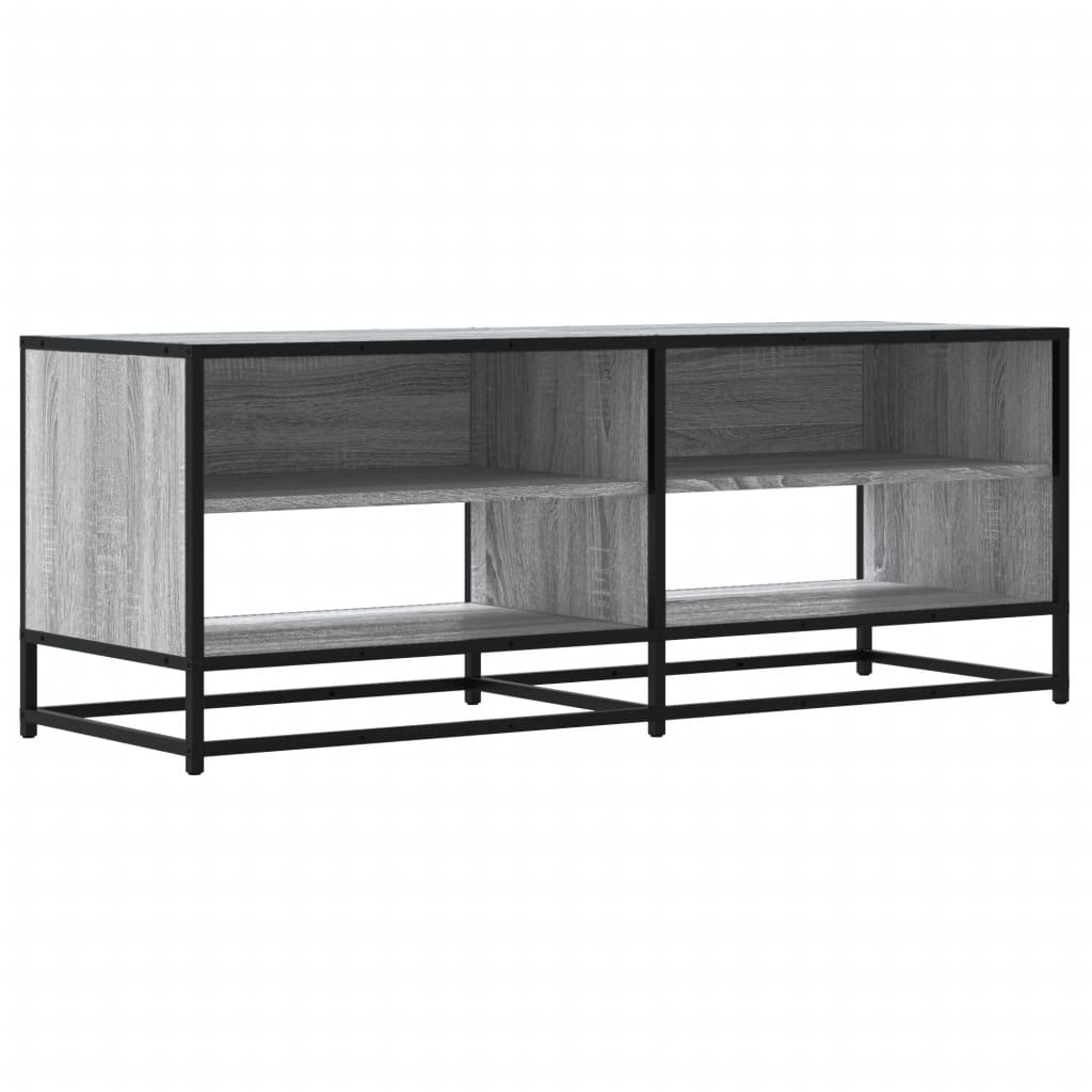 Meuble TV gris Sonoma 120,5x40x46 cm en bois et métal