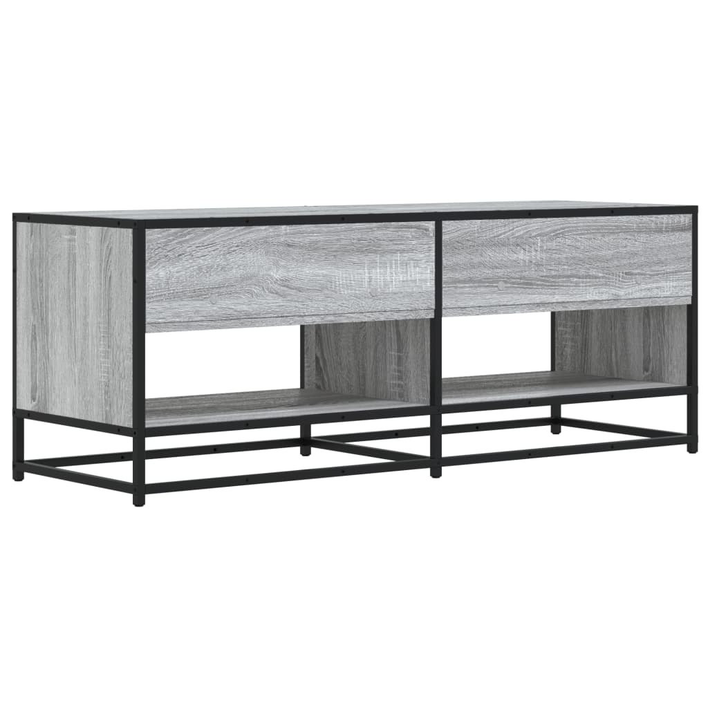 Meuble TV gris Sonoma 120,5x40x46 cm en bois et métal