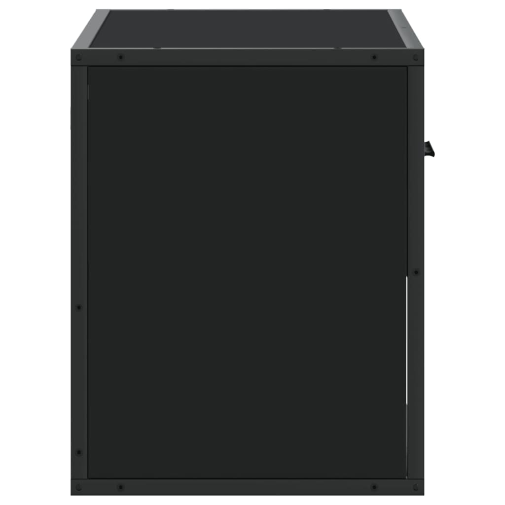 Meuble TV noir 60x31x39,5 cm en bois et métal