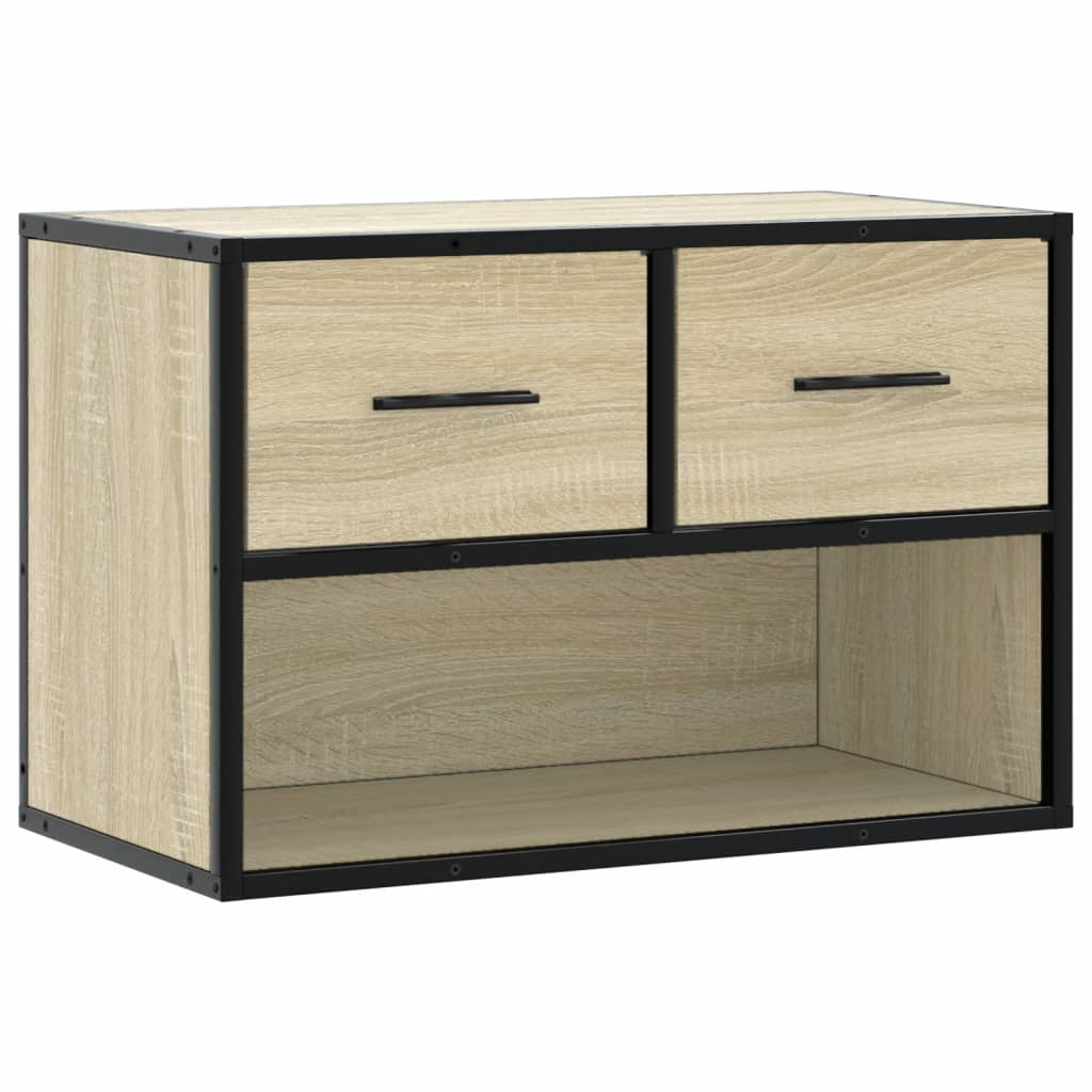 Meuble TV chêne Sonoma 60x31x39,5 cm en bois et métal