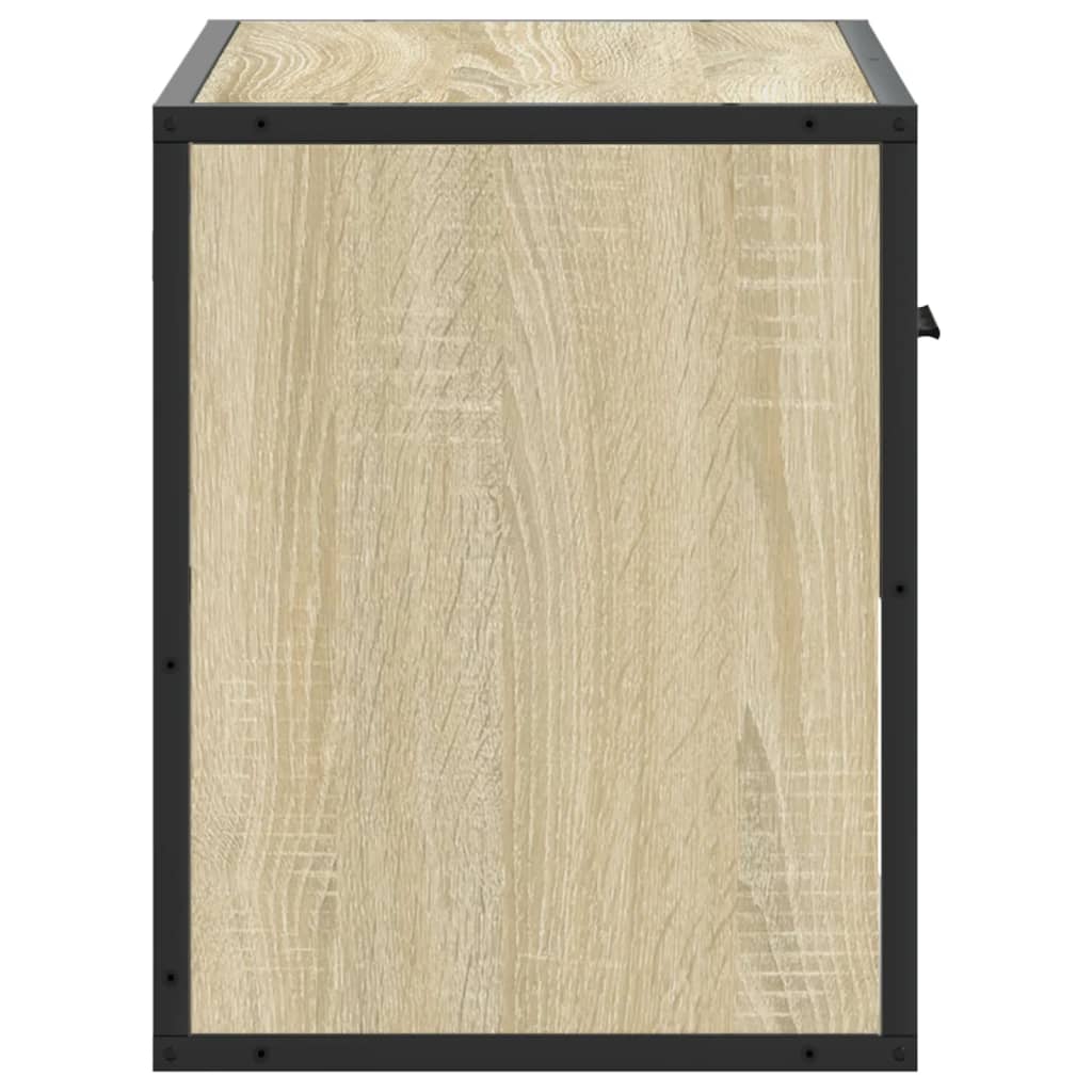 Meuble TV chêne Sonoma 60x31x39,5 cm en bois et métal