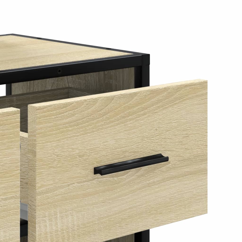 Meuble TV chêne Sonoma 60x31x39,5 cm en bois et métal