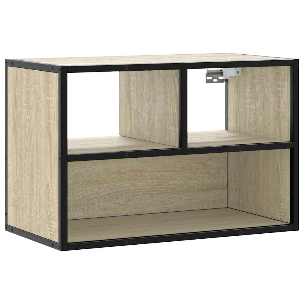 Meuble TV chêne Sonoma 60x31x39,5 cm en bois et métal