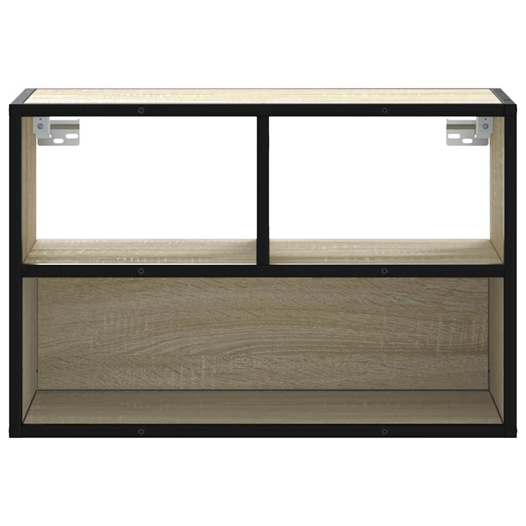 Meuble TV chêne Sonoma 60x31x39,5 cm en bois et métal