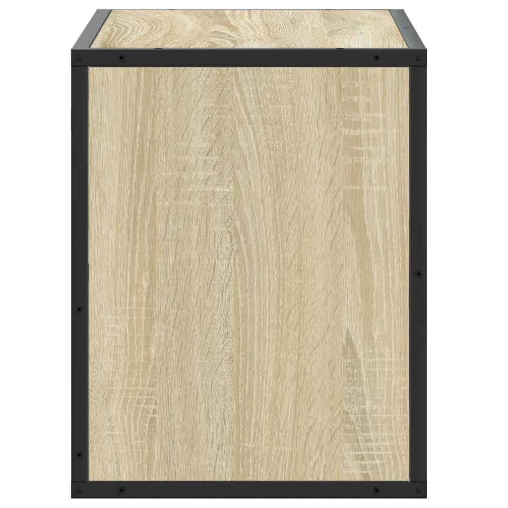 Meuble TV chêne Sonoma 60x31x39,5 cm en bois et métal