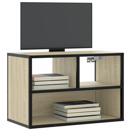 Meuble TV chêne Sonoma 60x31x39,5 cm en bois et métal