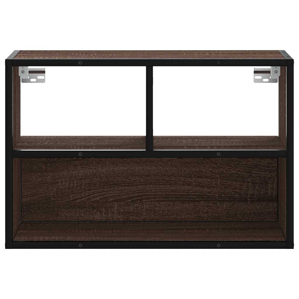 TV-Schrank Braun Eiche 60x31x39,5 cm Holzwerkstoff und Metall