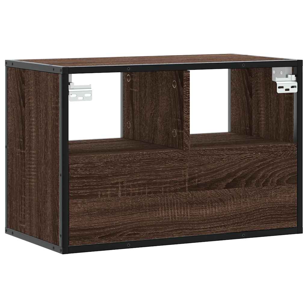 TV-Schrank Braun Eiche 60x31x39,5 cm Holzwerkstoff und Metall