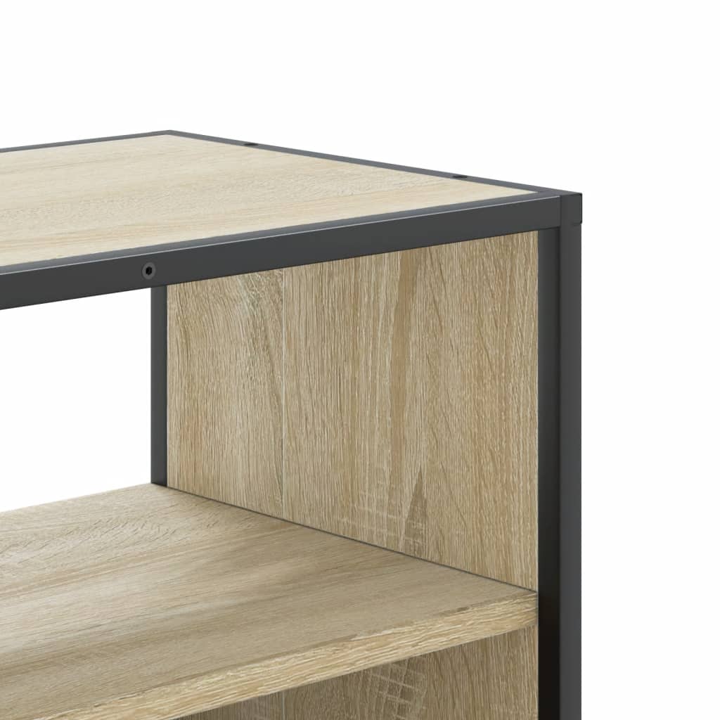 Meuble TV chêne Sonoma 100x31x39,5 cm en bois et métal