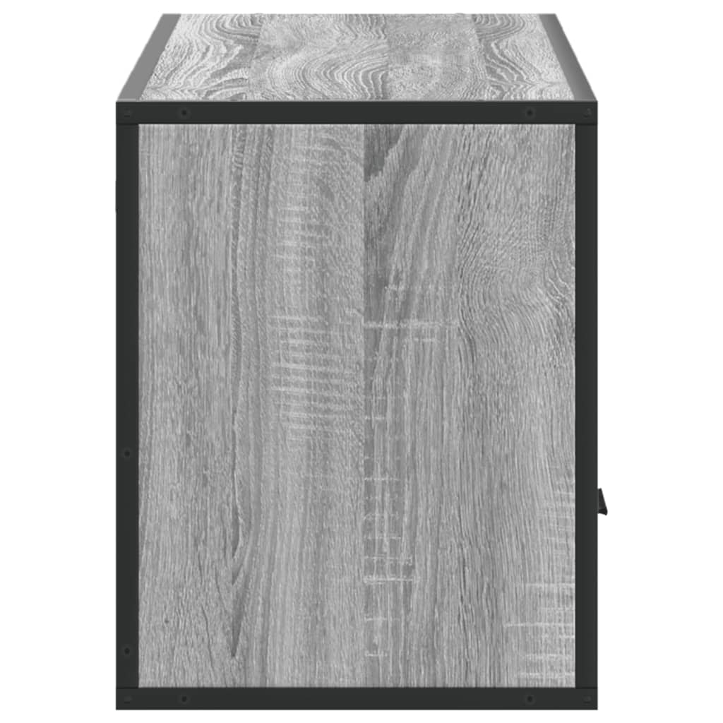 Meuble TV gris Sonoma 100x31x39,5 cm en bois et métal