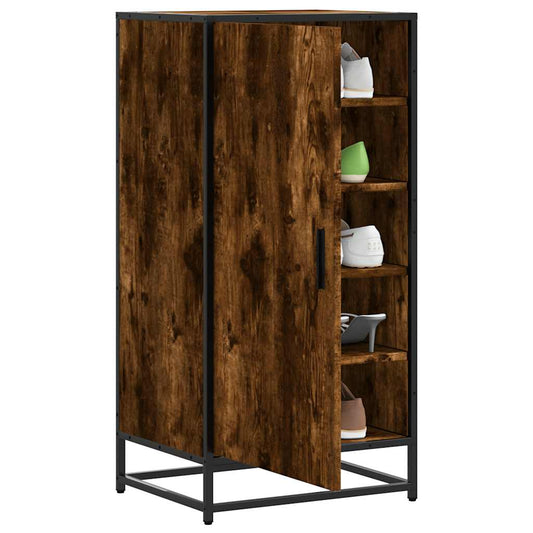 Shoe rack smoked oak 48x38x97.5 cm wood material