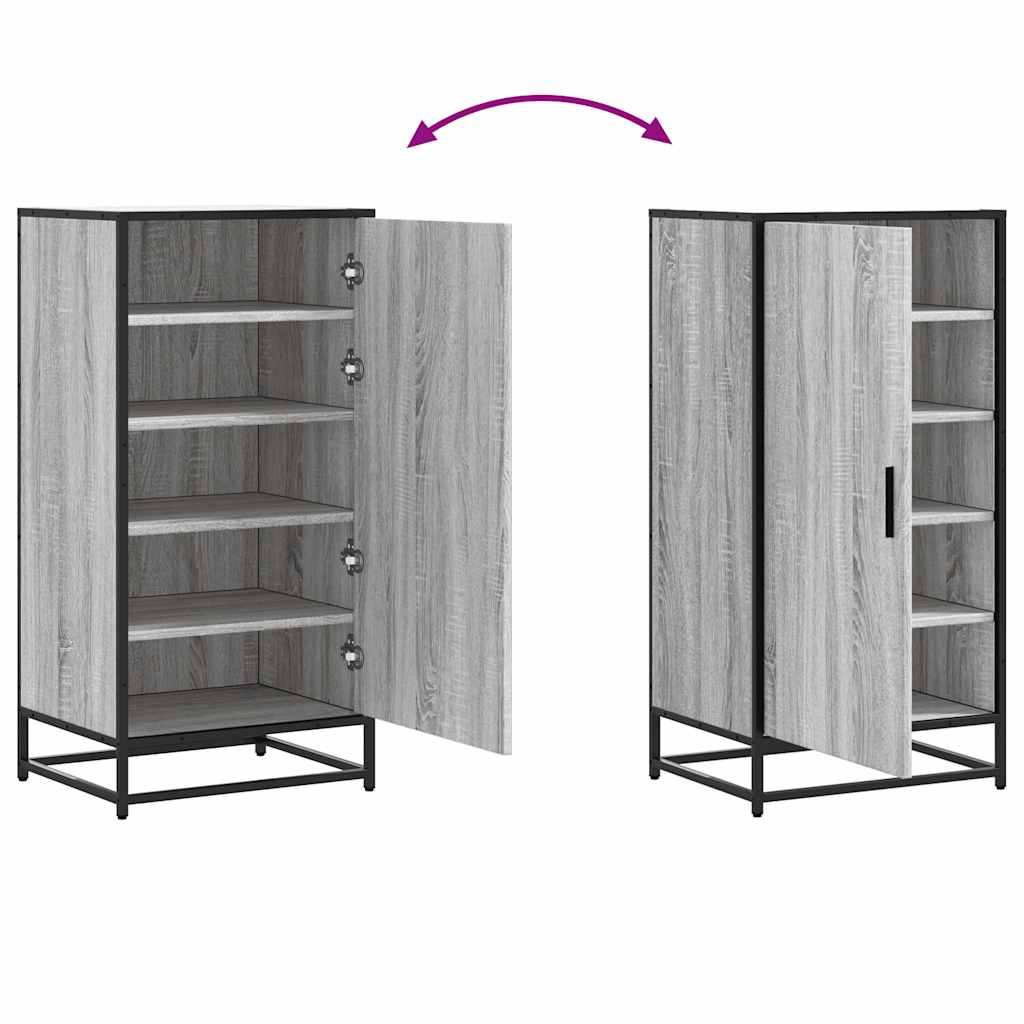 Étagère à chaussures grise Sonoma 48x38x97,5 cm en bois