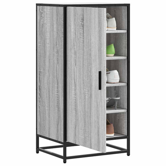 Étagère à chaussures grise Sonoma 48x38x97,5 cm en bois