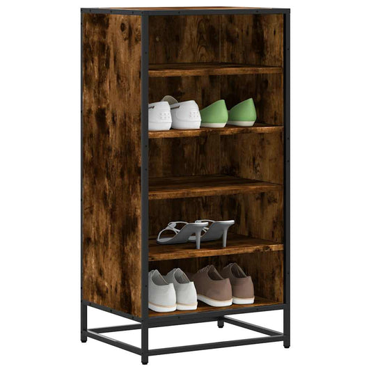 Shoe rack smoked oak 48x38x97.5 cm wood material