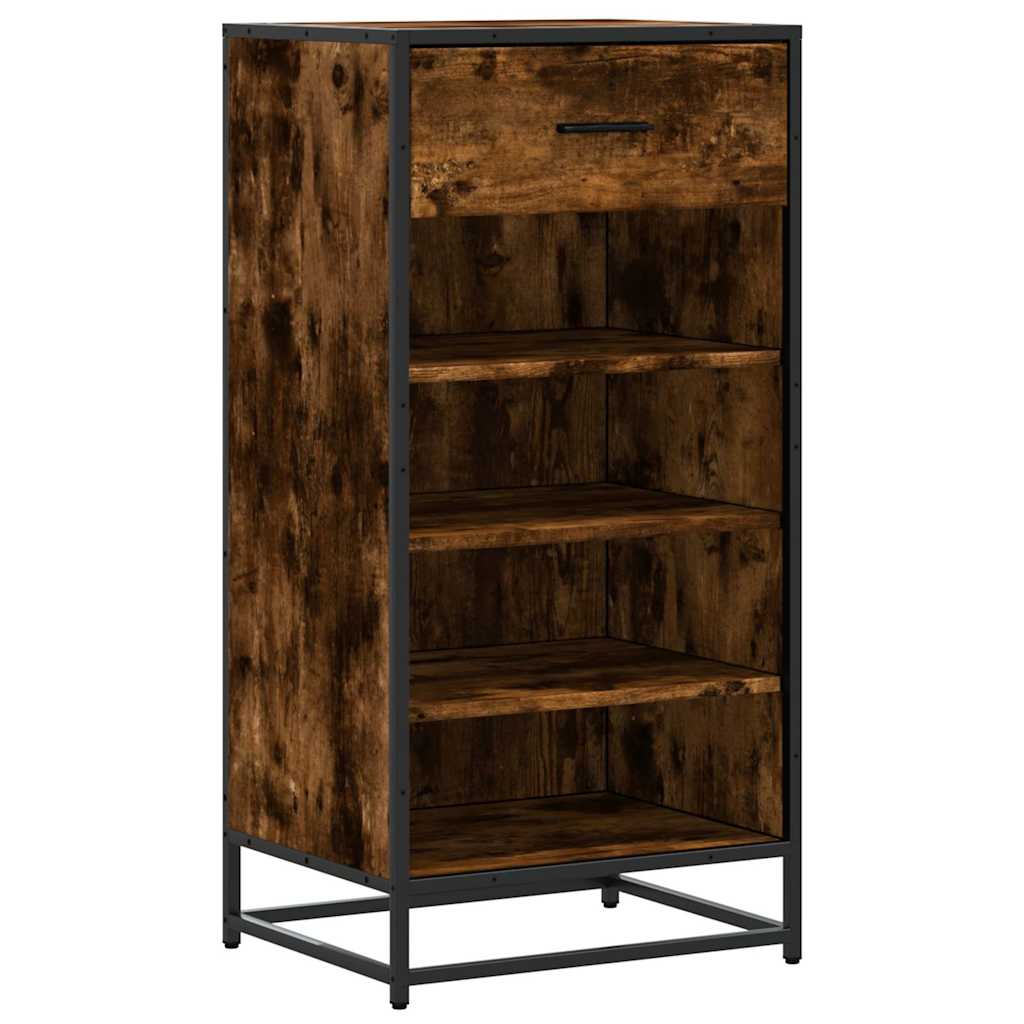Shoe rack smoked oak 48x38x97.5 cm wood material