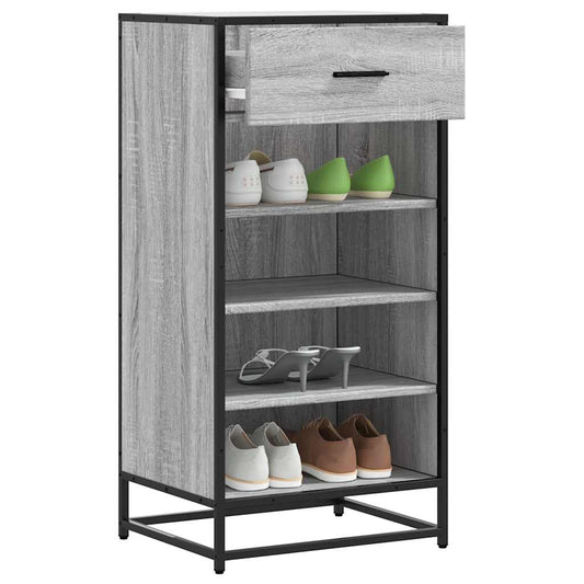Étagère à chaussures grise Sonoma 48x38x97,5 cm en bois