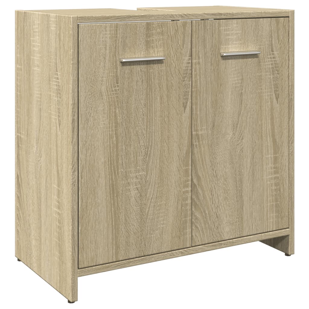 Meuble vasque chêne Sonoma 60x33x60 cm matériau bois