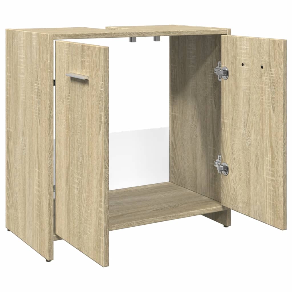 Meuble vasque chêne Sonoma 60x33x60 cm matériau bois