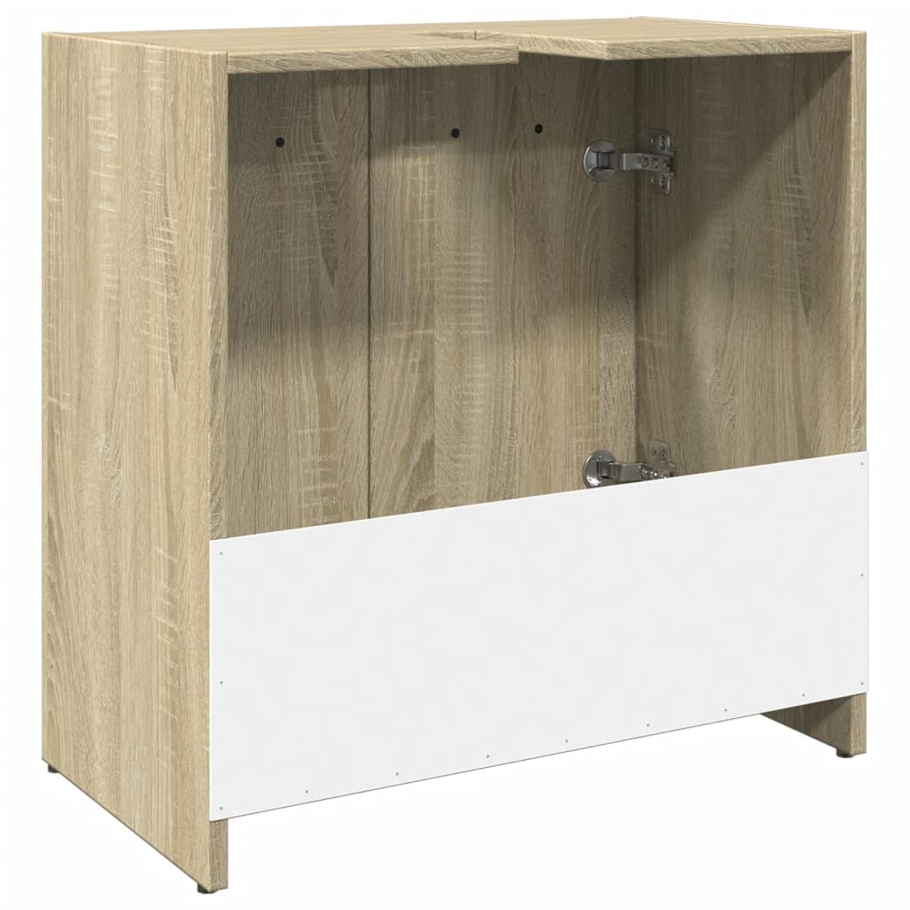 Meuble vasque chêne Sonoma 60x33x60 cm matériau bois