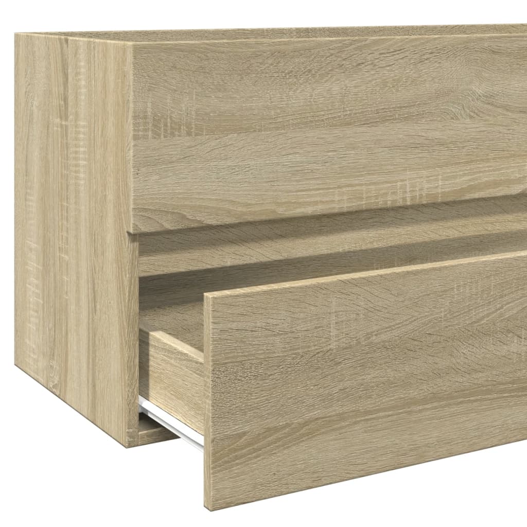 Meuble vasque chêne Sonoma 100x38,5x45 cm matériau bois