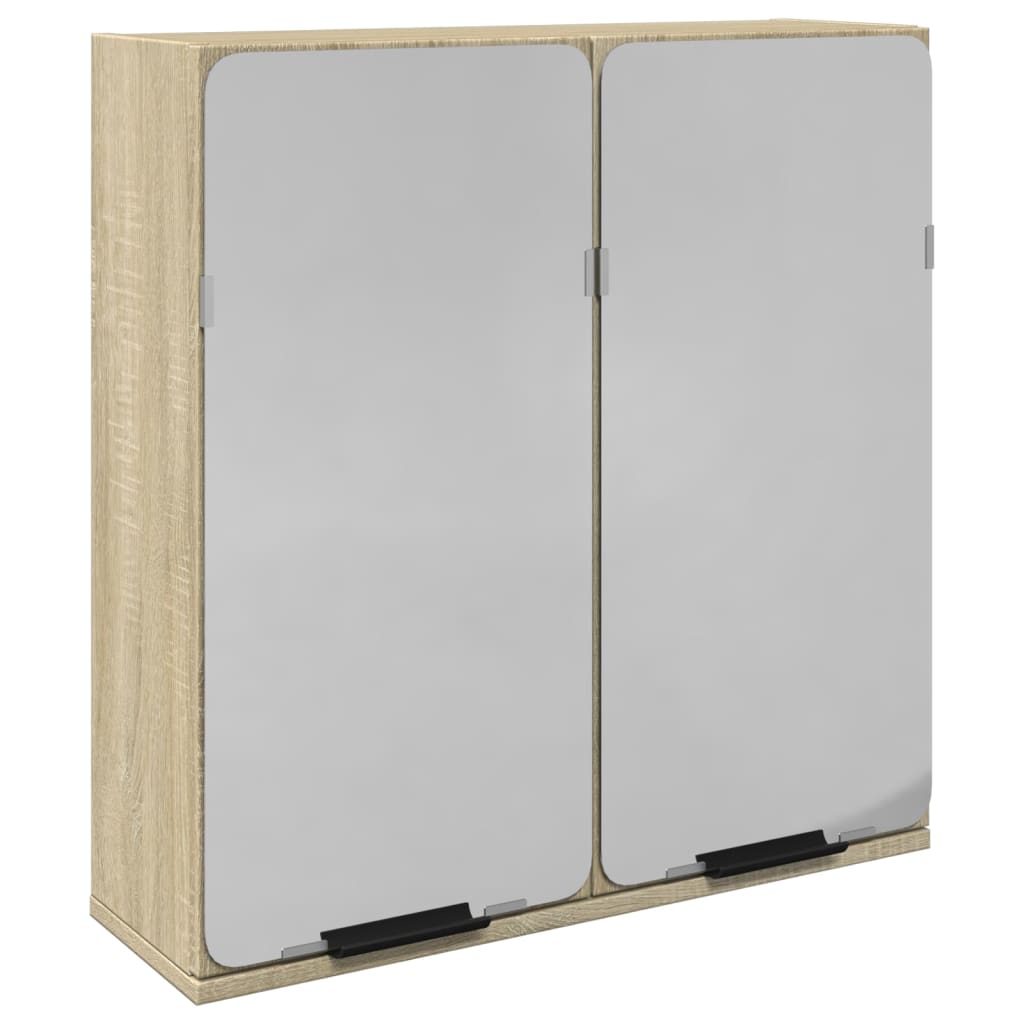 Armoire de toilette avec miroir chêne Sonoma 64,5x20x66,5 cm matériau bois