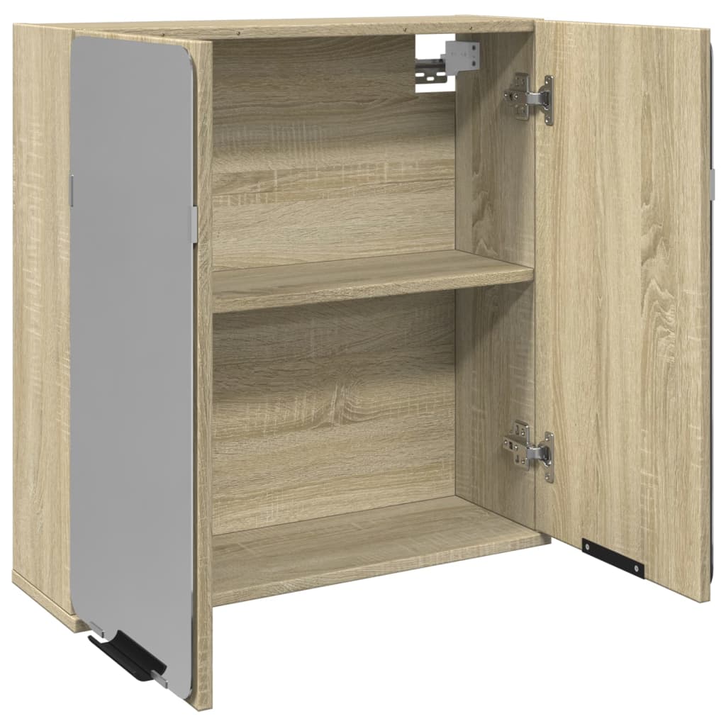 Armoire de toilette avec miroir chêne Sonoma 64,5x20x66,5 cm matériau bois