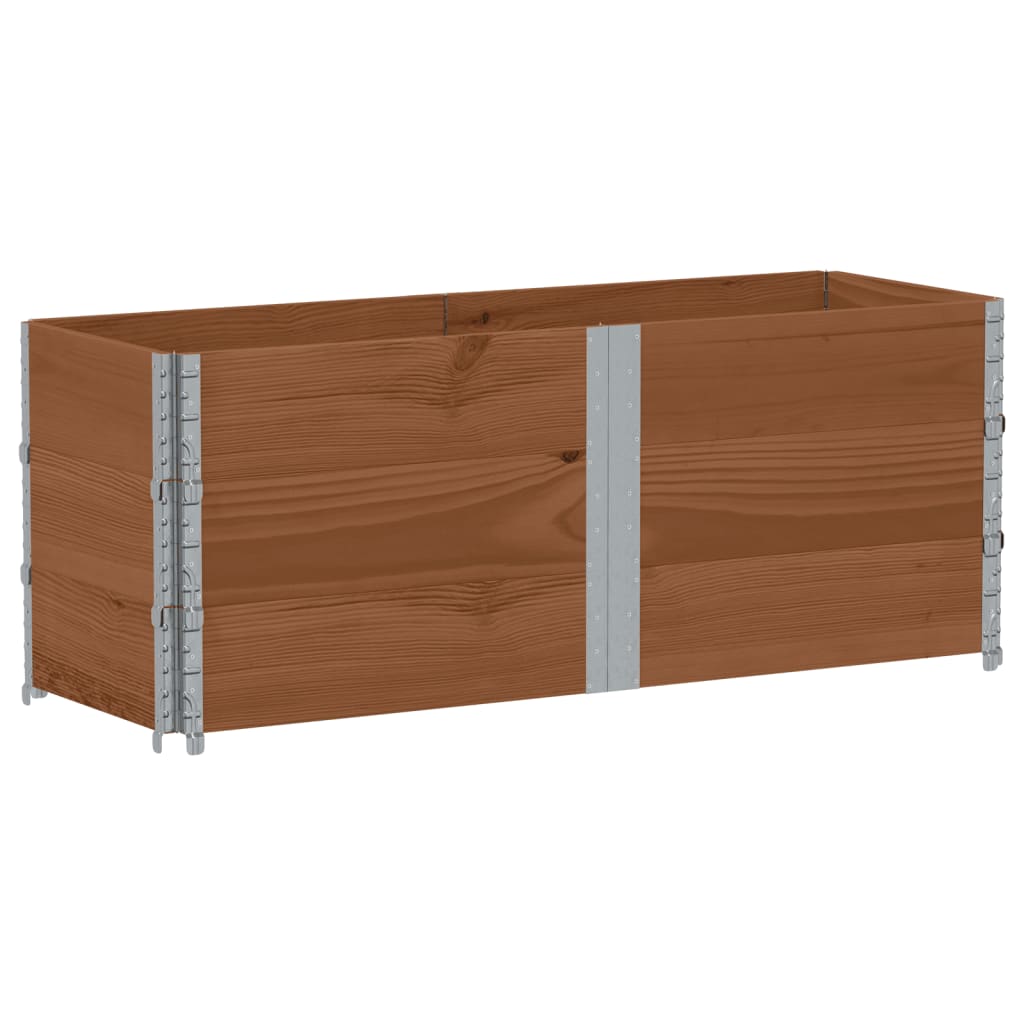 Pflanzkasten Braun 150x50 cm Massivholz Kiefer