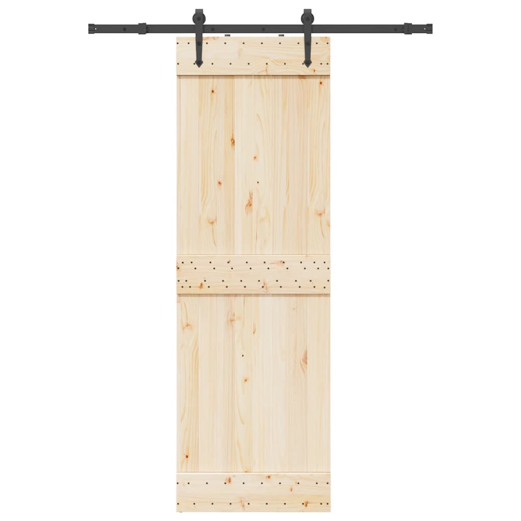 Schiebetürbeschlag-Set 152,5 cm Stahl Schwarz