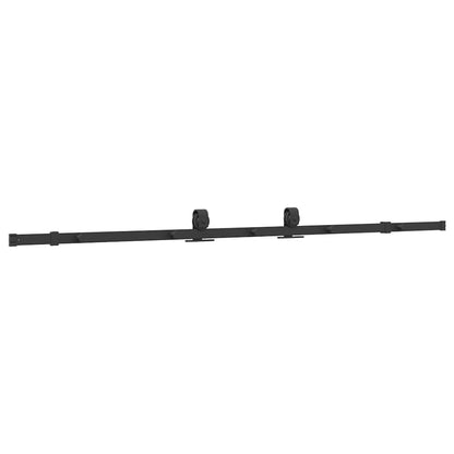 Schiebetürbeschlag-Set 213 cm Stahl Schwarz