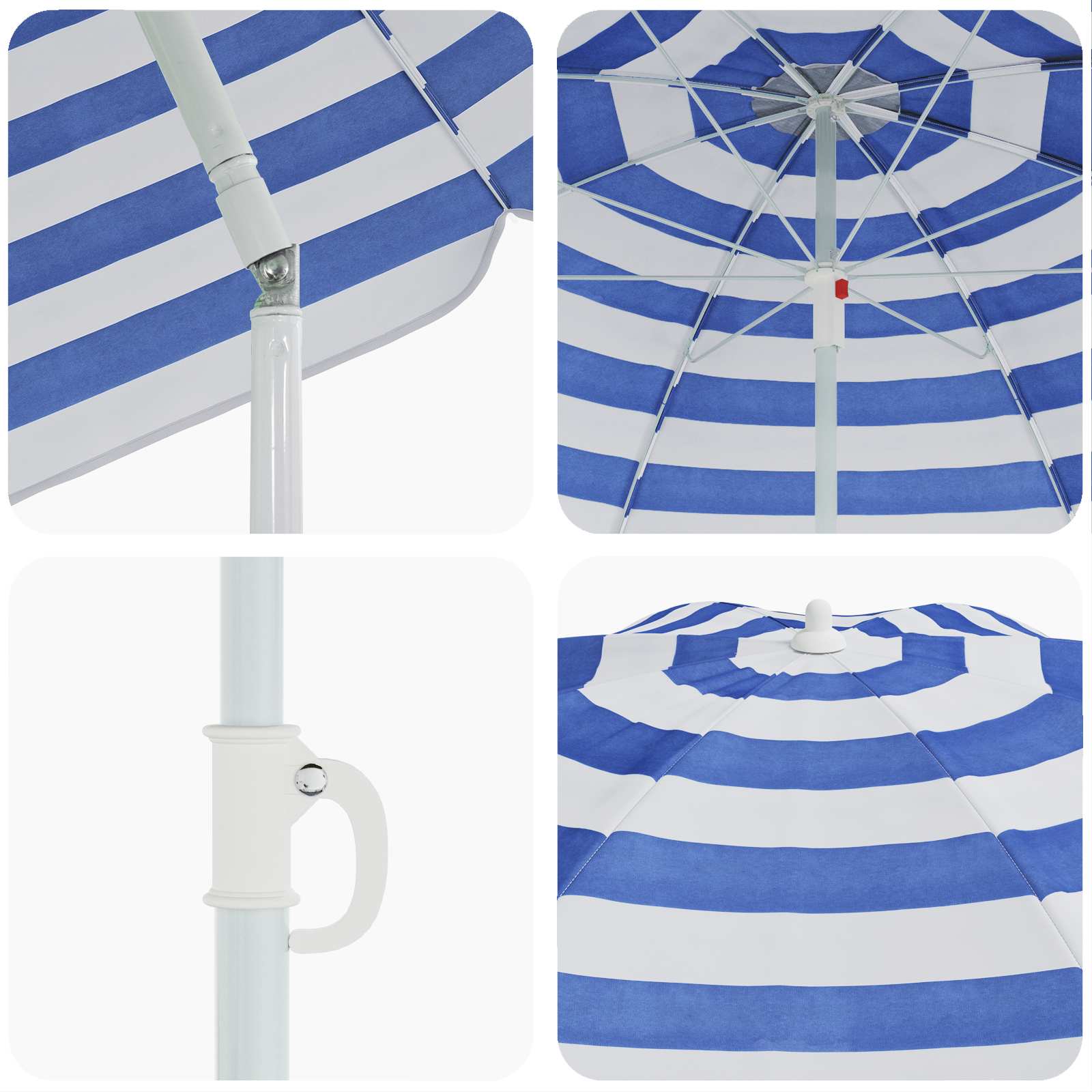 Gartensonnenschirm 263 x 263 x 272 cm 170T Polyester