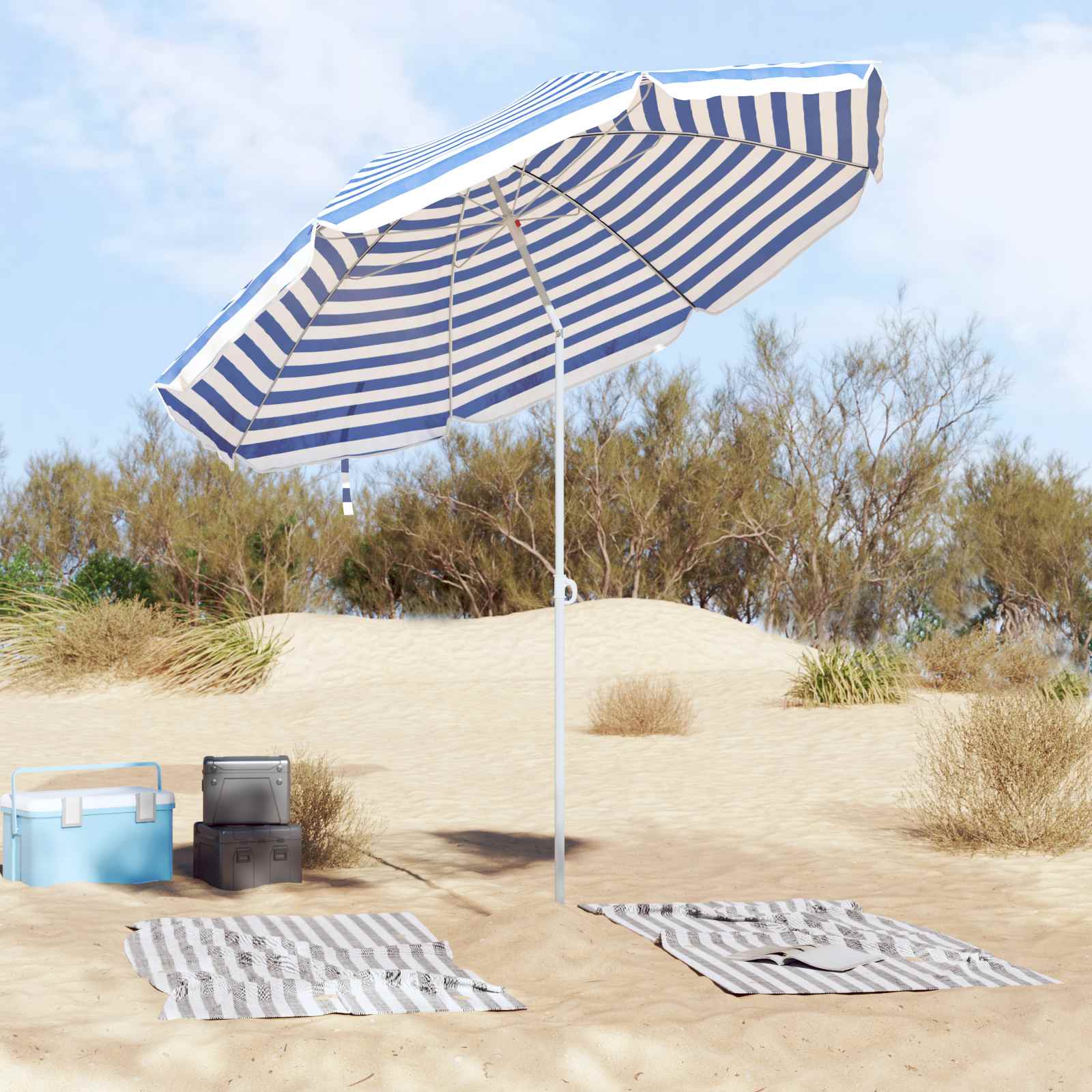 Gartensonnenschirm 263 x 263 x 272 cm 170T Polyester