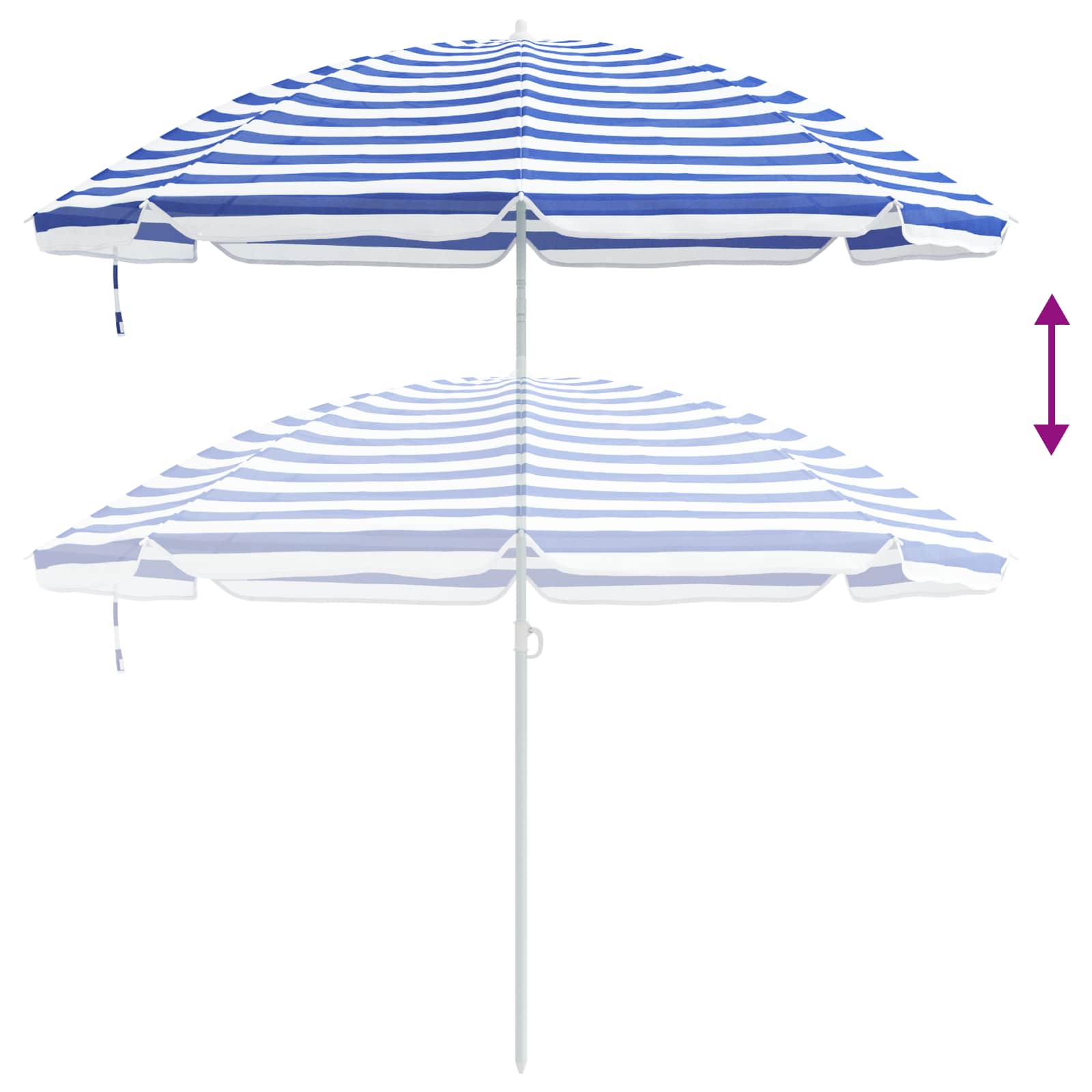 Gartensonnenschirm 263 x 263 x 272 cm 170T Polyester