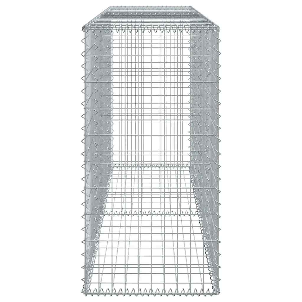 Gabione mit Deckel 200x50x100 cm Verzinktes Eisen
