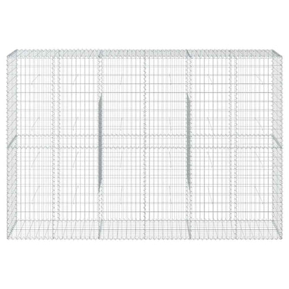 Gabione mit Deckel 300x50x200 cm Verzinktes Eisen