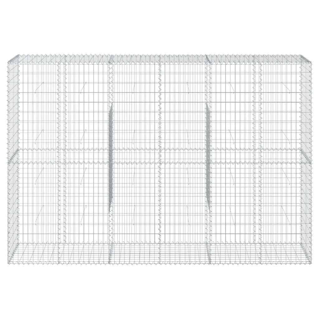 Gabione mit Deckel 300x50x200 cm Verzinktes Eisen
