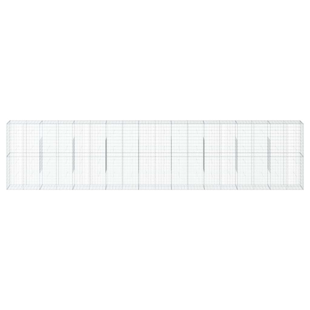 Gabione mit Deckel 900x50x200 cm Verzinktes Eisen