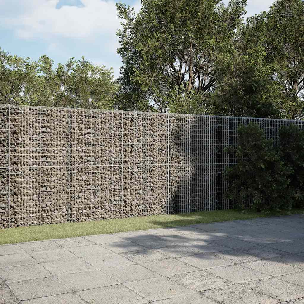 Gabione mit Deckel 900x50x200 cm Verzinktes Eisen