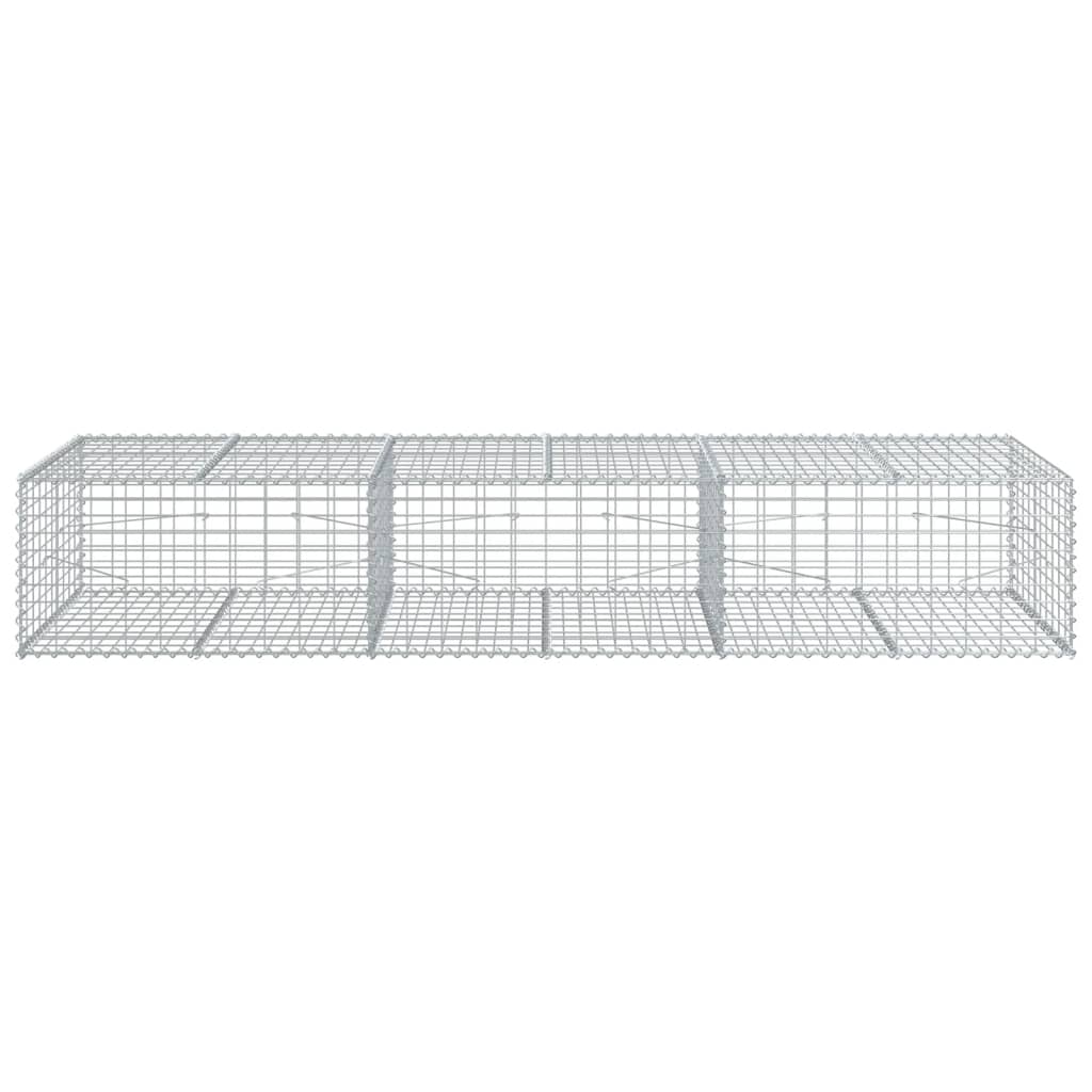 Gabione mit Deckel 300x100x50 cm Verzinktes Eisen
