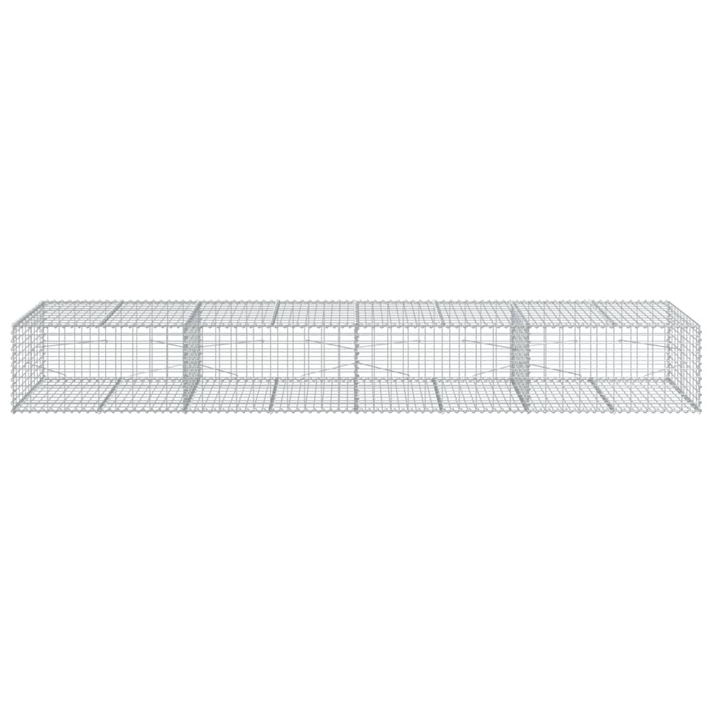 Gabione mit Deckel 400x100x50 cm Verzinktes Eisen