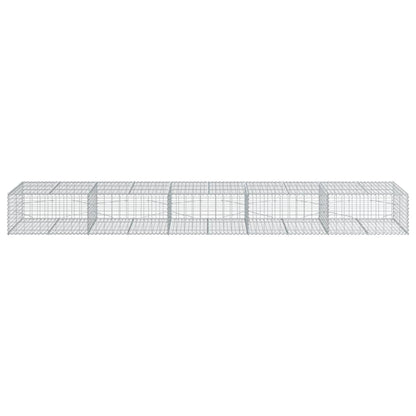 Gabione mit Deckel 500x100x50 cm Verzinktes Eisen