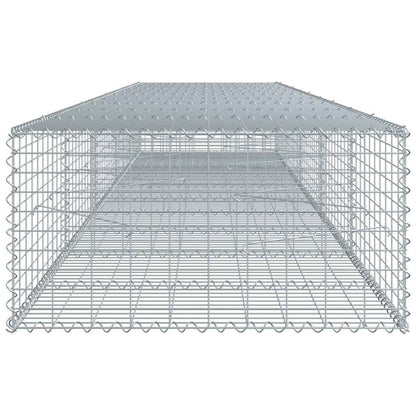 Gabione mit Deckel 500x100x50 cm Verzinktes Eisen