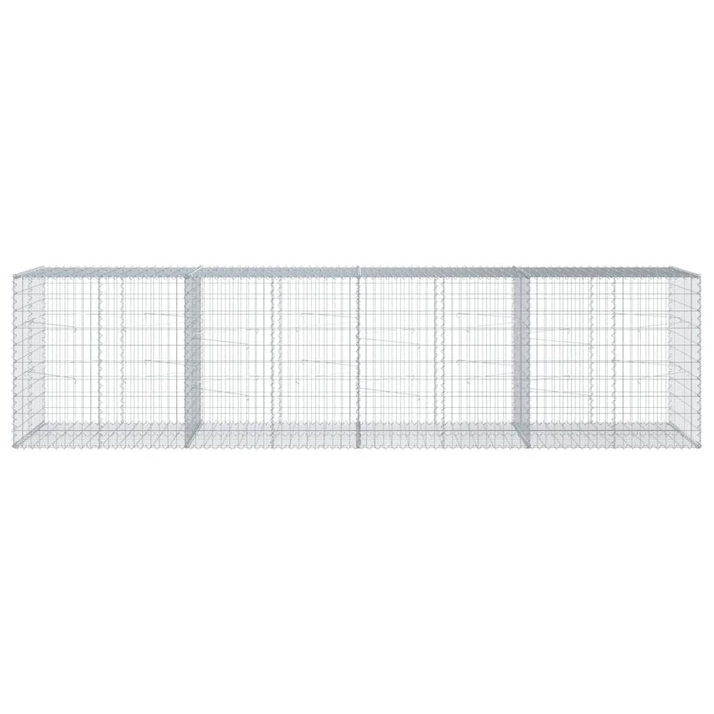 Gabione mit Deckel 400x100x100 cm Verzinktes Eisen