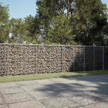 Gabione mit Deckel 650x100x100 cm Verzinktes Eisen