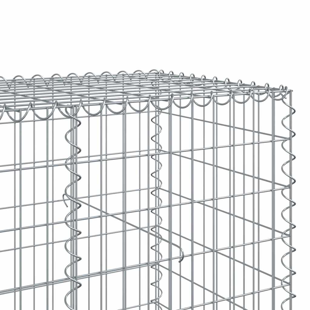 Gabione mit Deckel 750x100x100 cm Verzinktes Eisen